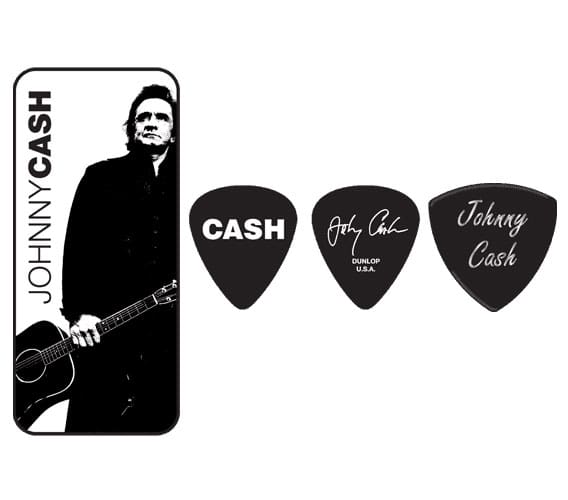 JIM DUNLOP JCPT02H BOITE EN METAL DE 6 MOTIF JOHNNY CASH LEGEND