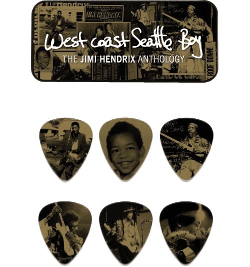 JIM DUNLOP JH-PT10H BOITE EN METAL DE 6 MOTIF JIMI HENDRIX WEST COAST BOY