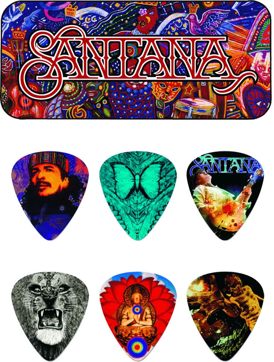 JIM DUNLOP MEDIATORS COLLECTOR CARLOS SANTANA HEAVY 6 PACK