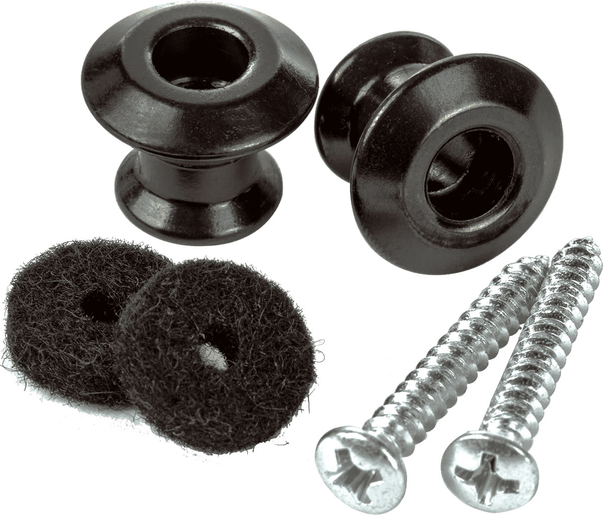 JIM DUNLOP STRAPLOK DUAL DESIGN, BLACK (SET OF 2)