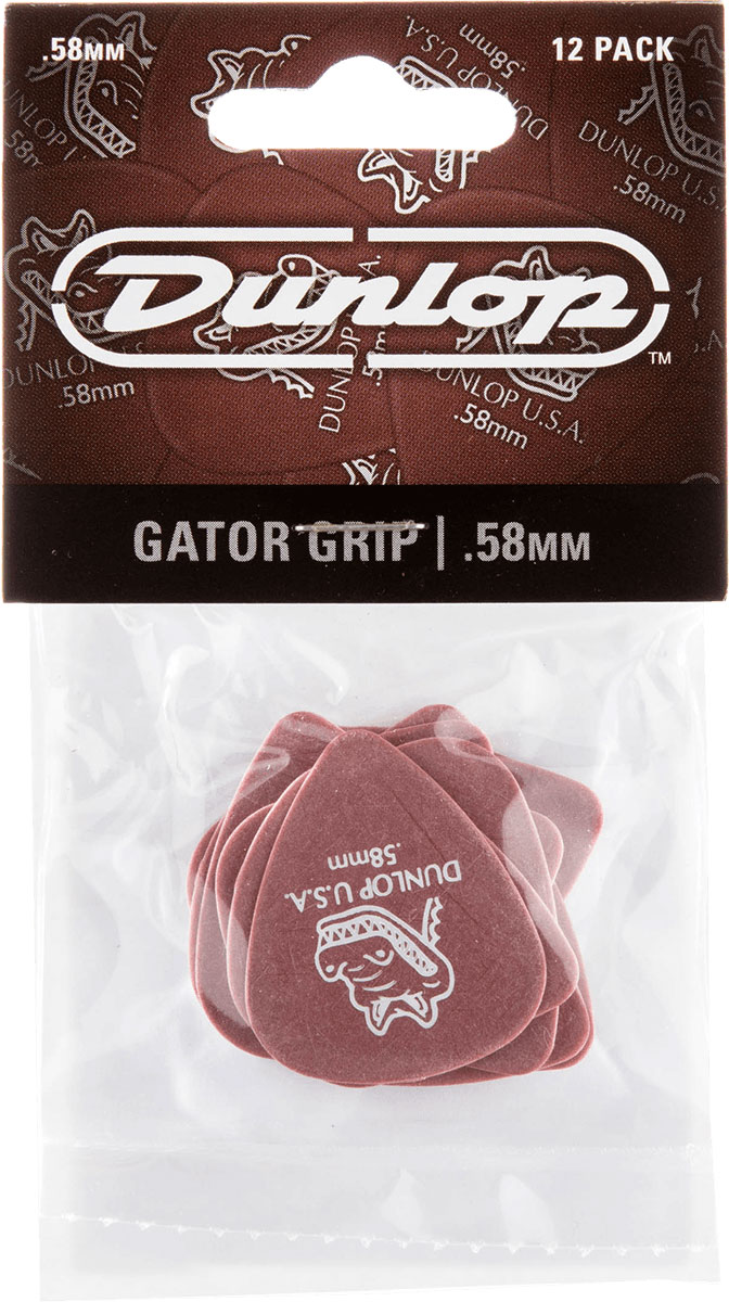 JIM DUNLOP MDIATOR GATOR GRIP 0,58MM SACHET DE 12