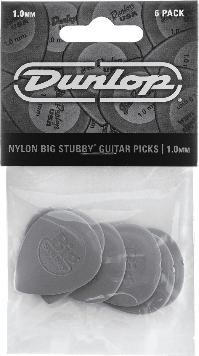 JIM DUNLOP 445P10 - Big Stubby Nylon - 1,00mm (par 6)