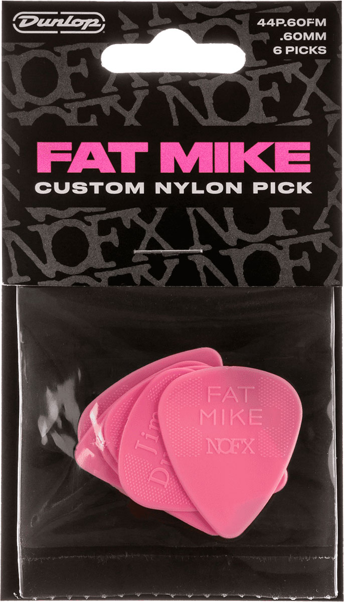 JIM DUNLOP MEDIATOR FAT MIKE CUSTOM NYLON 0,60MM BAG OF 6