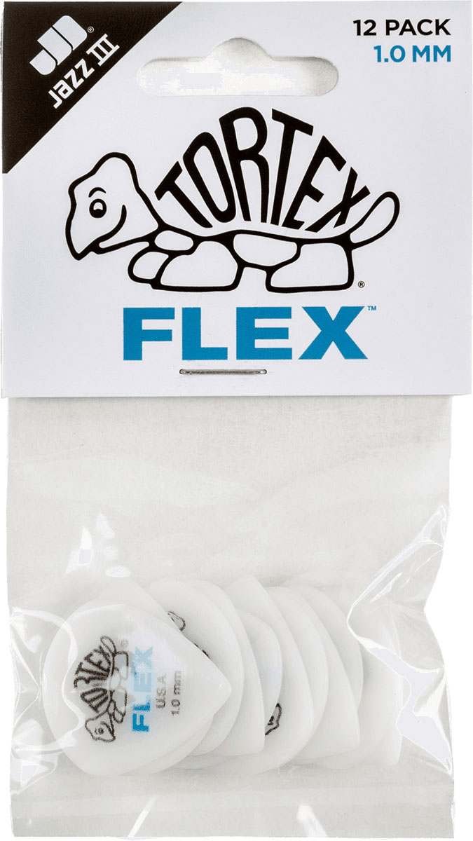 JIM DUNLOP TORTEX FLEX JAZZ III PICK 1,00MM BAG OF 12