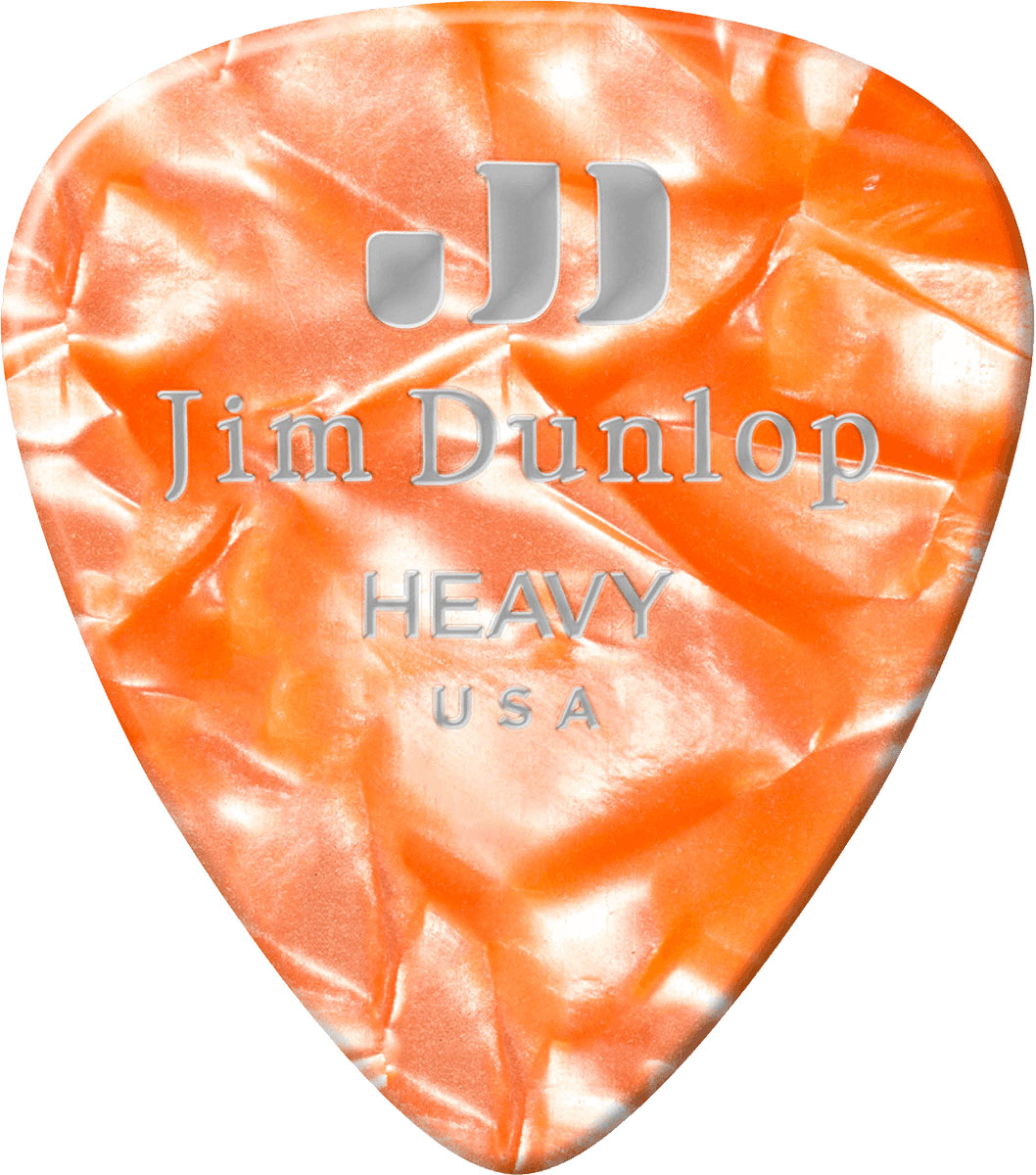 JIM DUNLOP Celluloid, par 12, Perloid Orange, Heavy