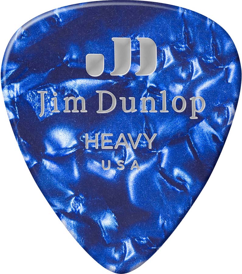 JIM DUNLOP CELLULOID BLU PEARL HEAVY SACHET DE 12
