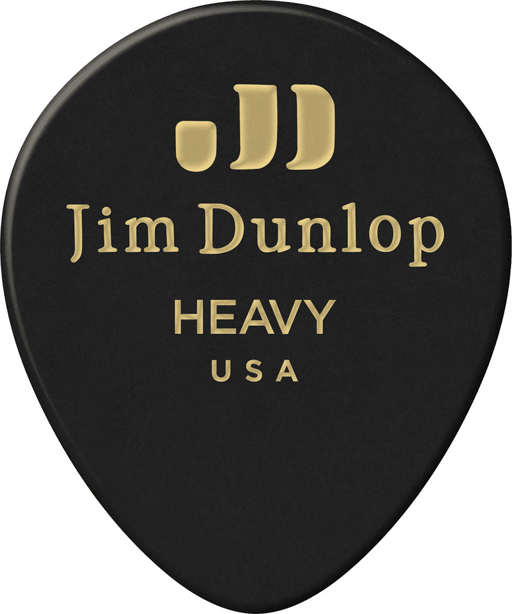 JIM DUNLOP BLACK TEARDROP HEAVY BAG OF 12