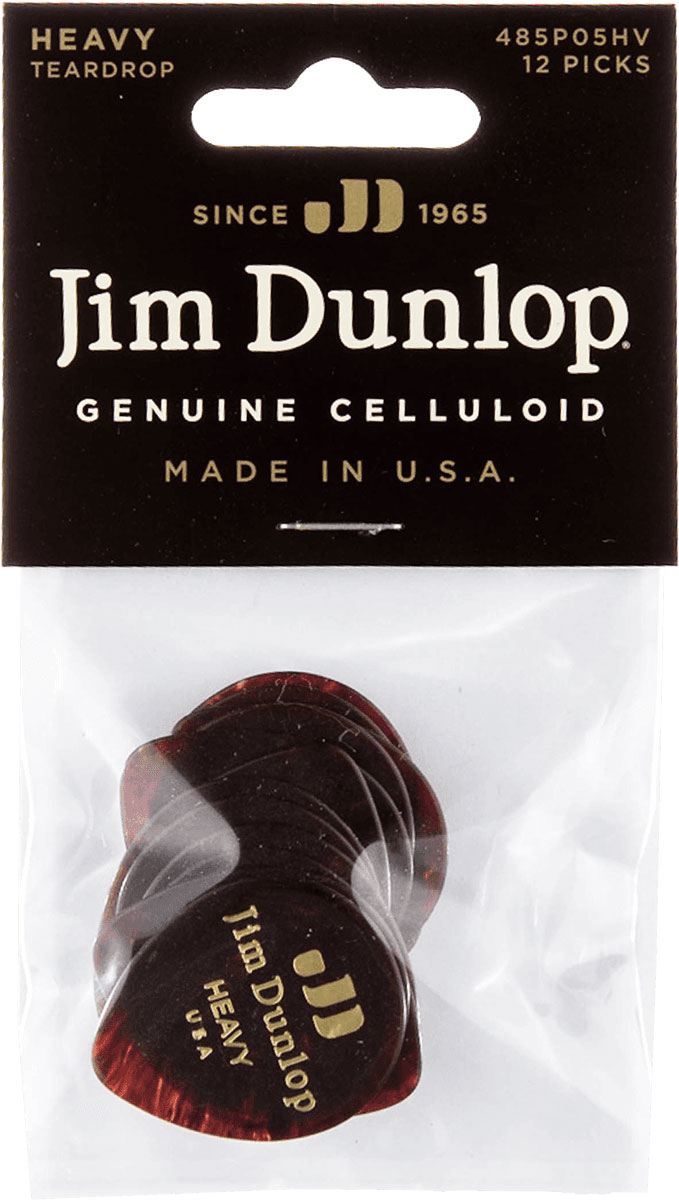 JIM DUNLOP PICK TEARDROP FLAKE HEAVY 12 PCS.