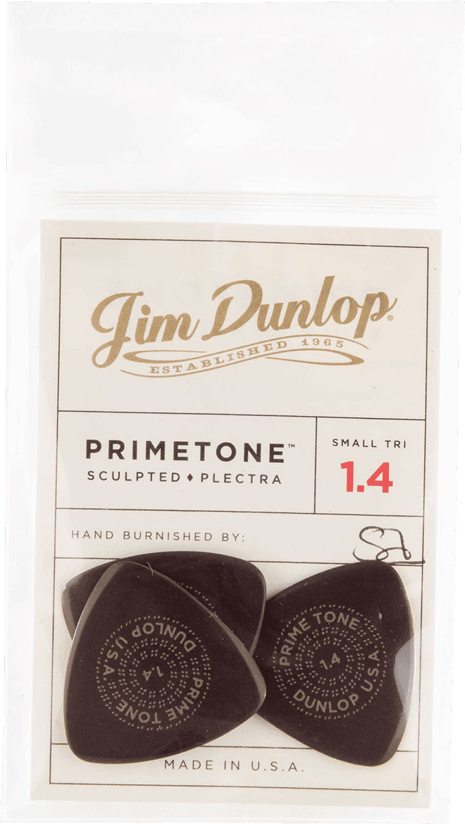 JIM DUNLOP Primetone Small Tri, Smooth, Player's Pack De 3, 1.40mm