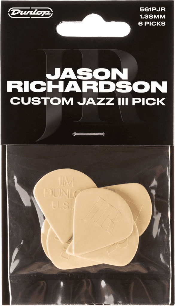 JIM DUNLOP JASON RICHARDSON CUSTOM JAZZ III PLAYER'S PACK DE 6