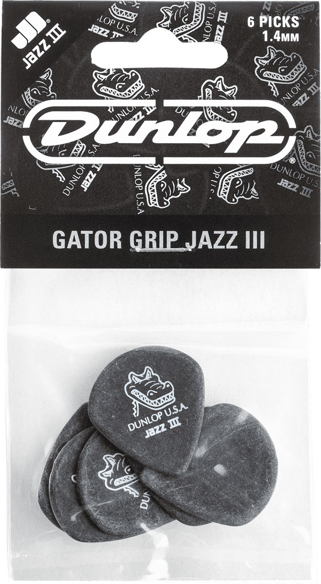 JIM DUNLOP 571P140 GATOR GRIP PLAYER'S PACK OF 6