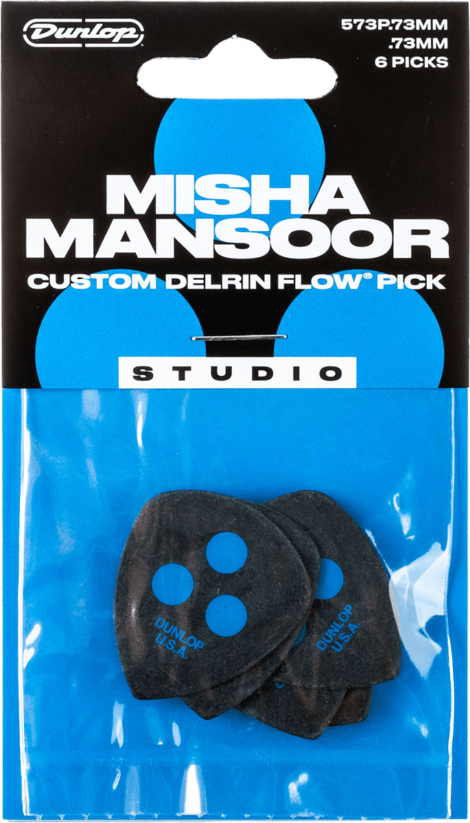 JIM DUNLOP MISHA MANSOOR DELRIN FLOW 0,73 MM, BAG OF 6