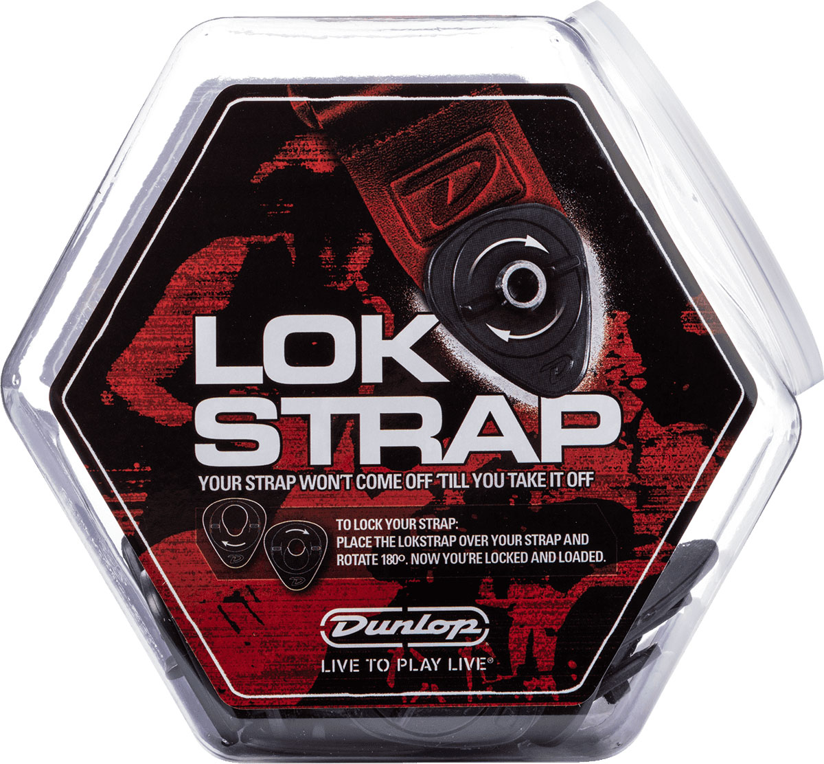 JIM DUNLOP Lock Strap Ergonomique Bocal de 50