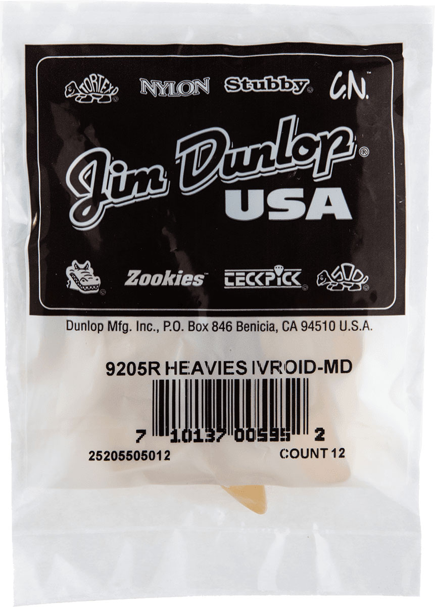 JIM DUNLOP BAG OF 12, IVORY, MEDIUM