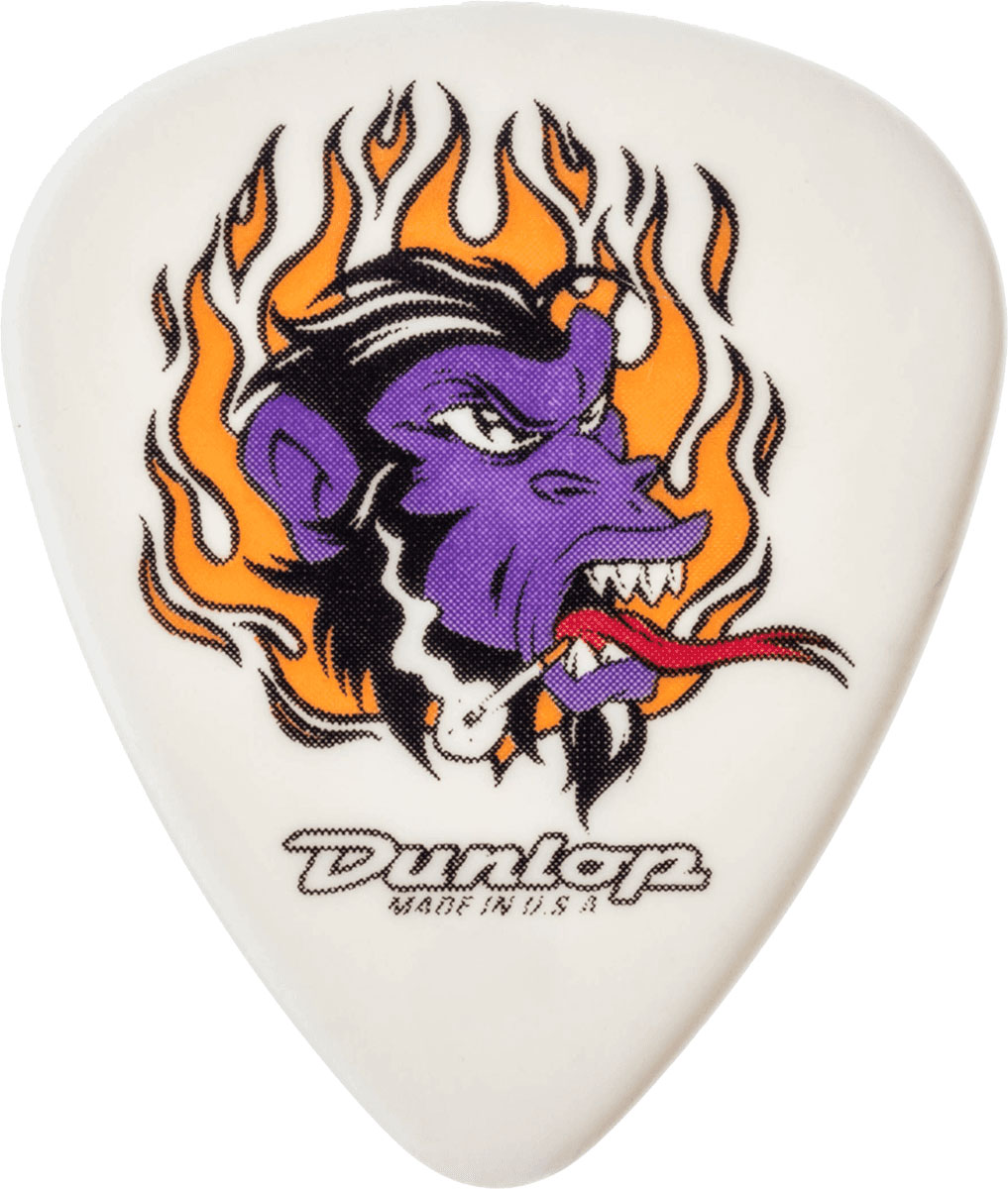 JIM DUNLOP BLACKLINE ORIGINAL ALAN FORBES, SACHET DE 36, FLAME APE, WHITE, 1.00 MM