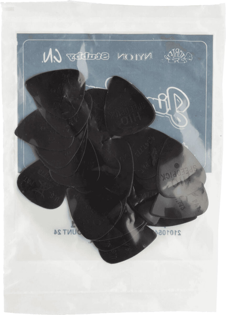 JIM DUNLOP SPEEDSTANDARD, BAG OF 24, BLACK, RIGHT HANDED, HEAVY