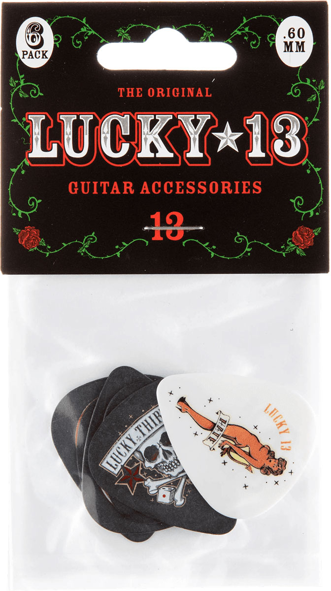 JIM DUNLOP Lucky 13 II, Par 6, Assortiss, 0.60mm