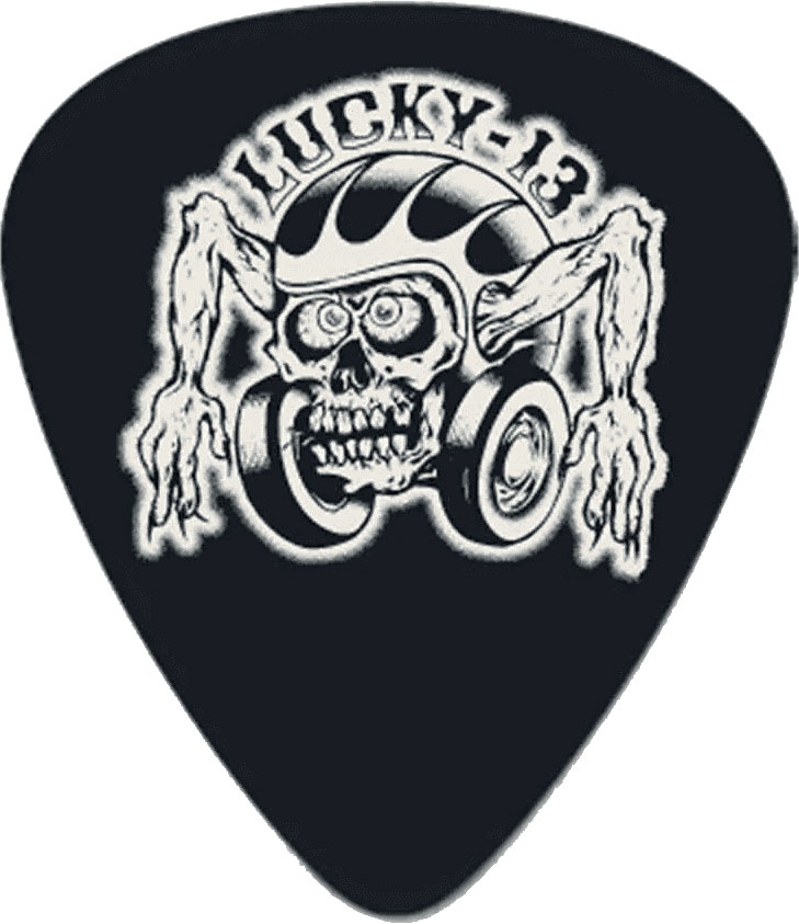 JIM DUNLOP LUCKY 13 SERIES III, BAG OF 36 #16 HELMETSKULL, BLACK, 0.73 MM