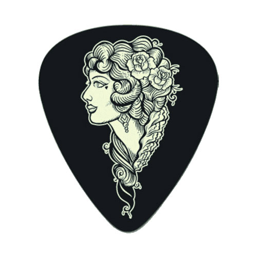 JIM DUNLOP Lucky 13 III, par 36 #17 Voodooqueen, Black, 1.00mm