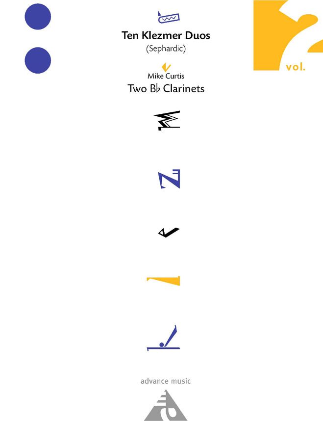 ADVANCE MUSIC CURTIS M. - TEN KLEZMER DUOS VOL. 2 - 2 CLARINETTES