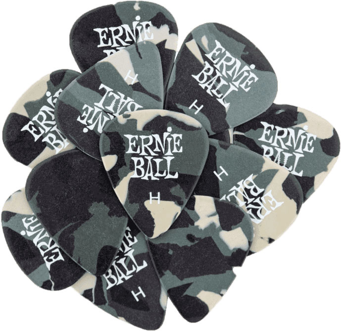 Ernie Ball Mediators Specialty Sachet De 12 Camouflage 0,94mm