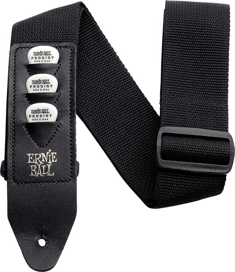 ERNIE BALL Sangle Pickholder Noire