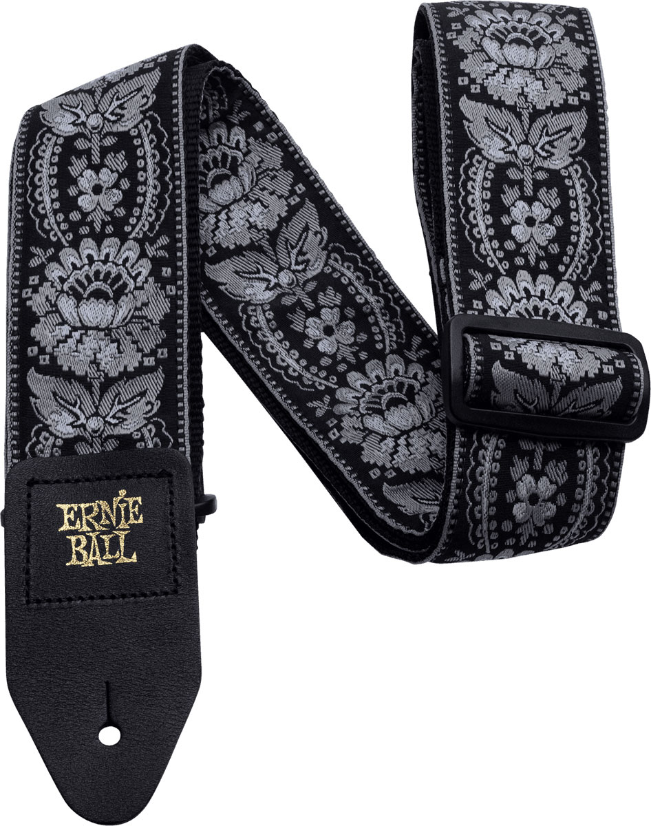 ERNIE BALL JACQUARD STRAP SILVER ORLEANS