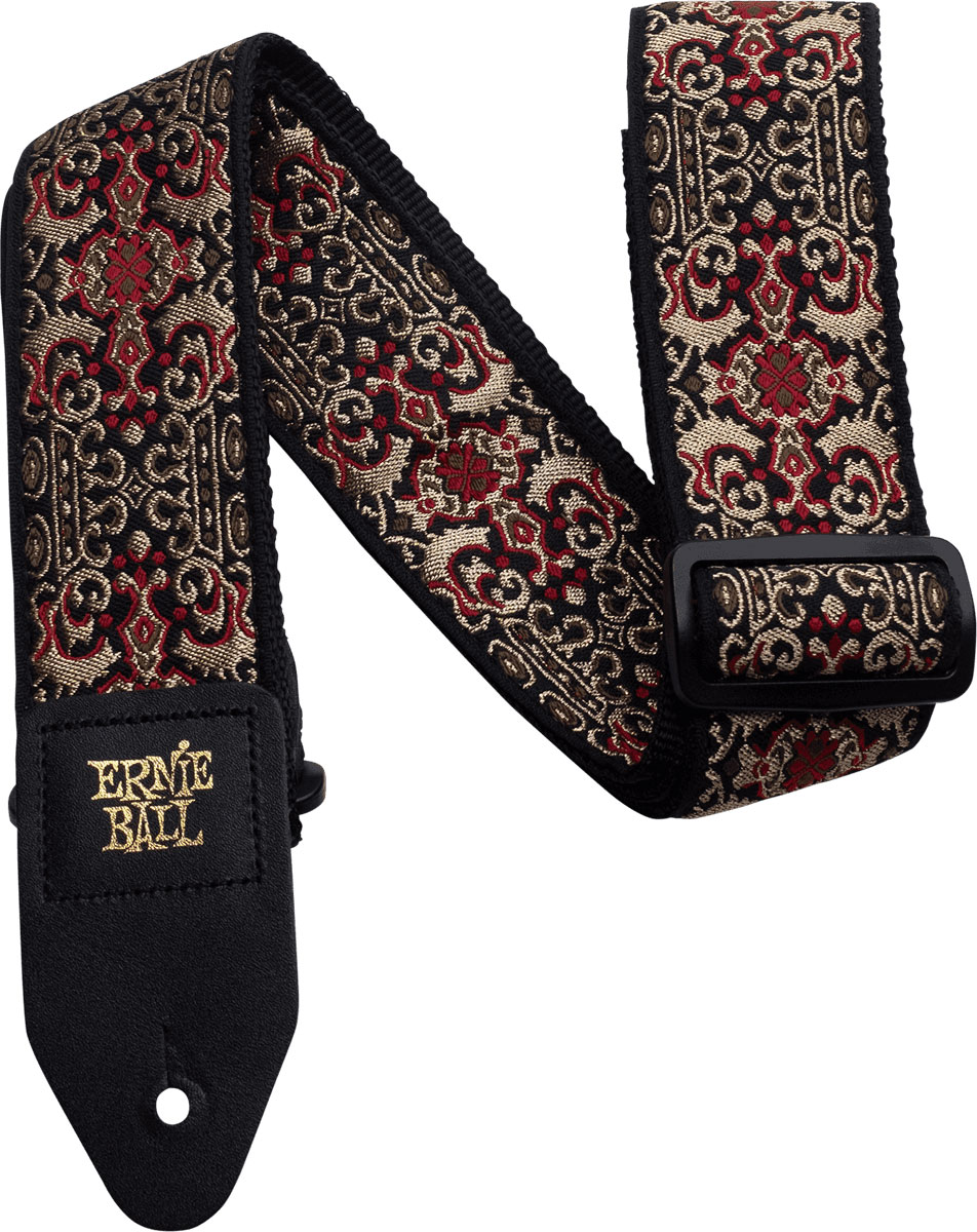 ERNIE BALL JACQUARD GIRTH WITH GOLD LOUVER