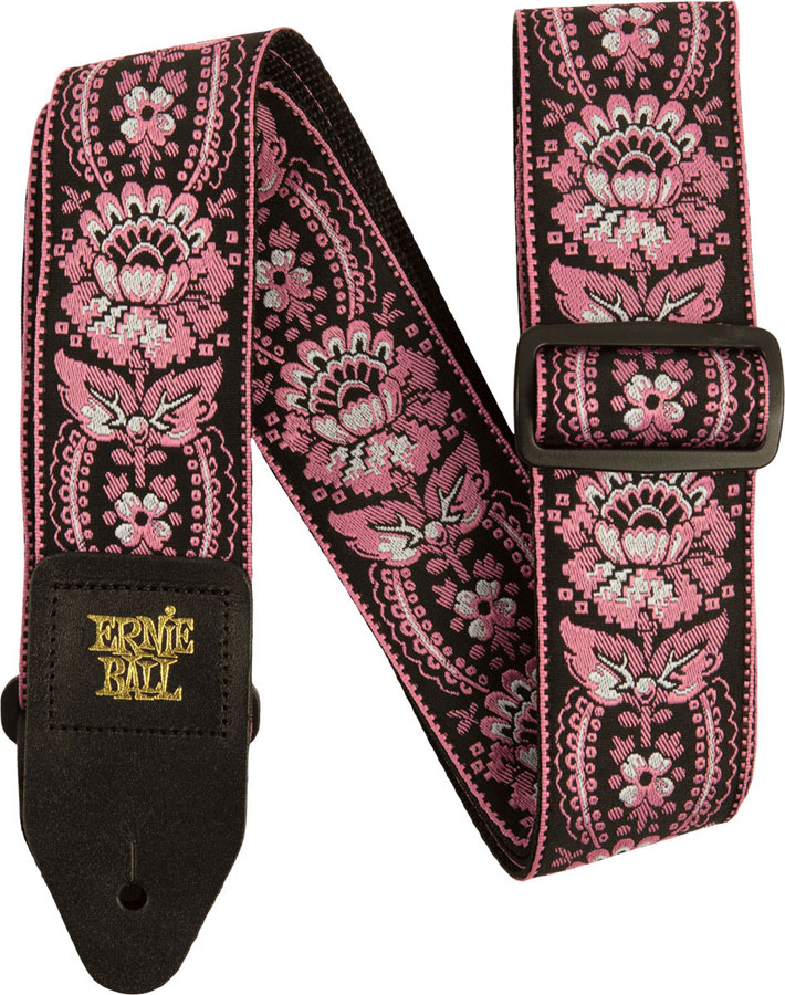 ERNIE BALL JACQUARD WEBBING PINK ORLEANS