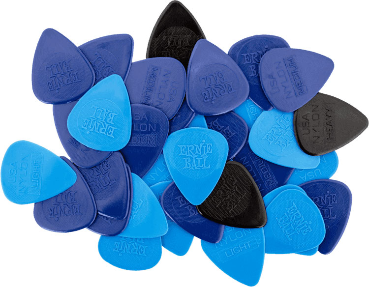 ERNIE BALL MIXED THICKNESS NYLON PICKS INJECTION MOLDED - B Stock