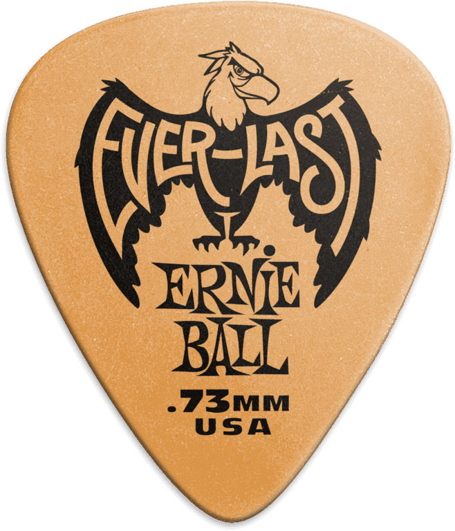 ERNIE BALL EVERLAST PICKS 12-PACK ORANGE .73MM