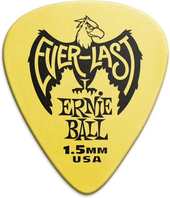 ERNIE BALL EVERLAST PICKS 12-PACK YELLOW 1.5MM