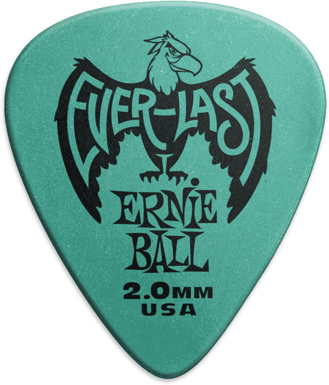 ERNIE BALL EVERLAST PICKS 12-PACK TEAL 2.0MM