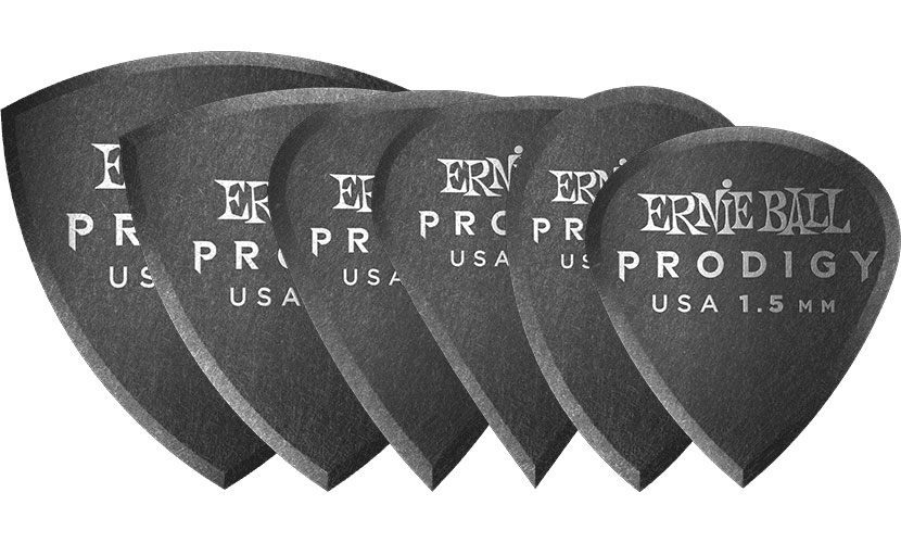 ERNIE BALL MULTIPACK PRODIGY PICKS PRODIGY BAG OF 6 BLACK 1.5MM