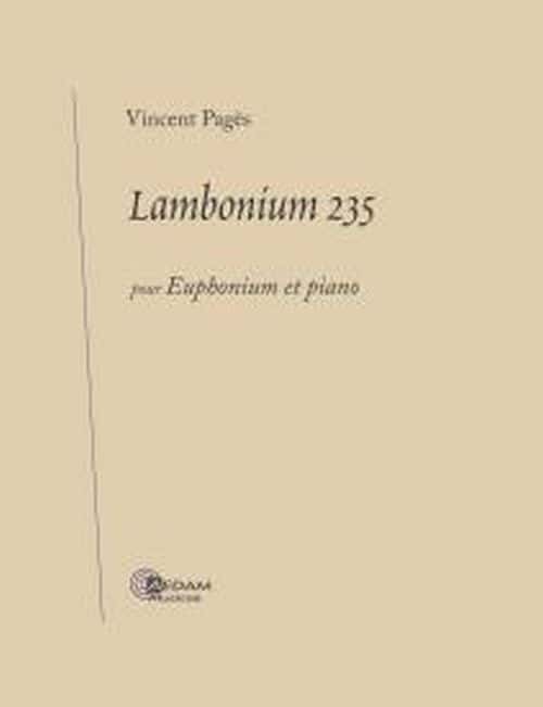  Pages Vincent - Lambonium 235 - Tuba and Piano