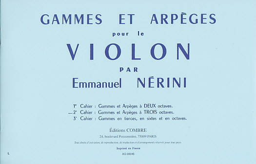 COMBRE NERINI EMMANUEL - GAMMES ET ARPEGES VOL.2 - VIOLON