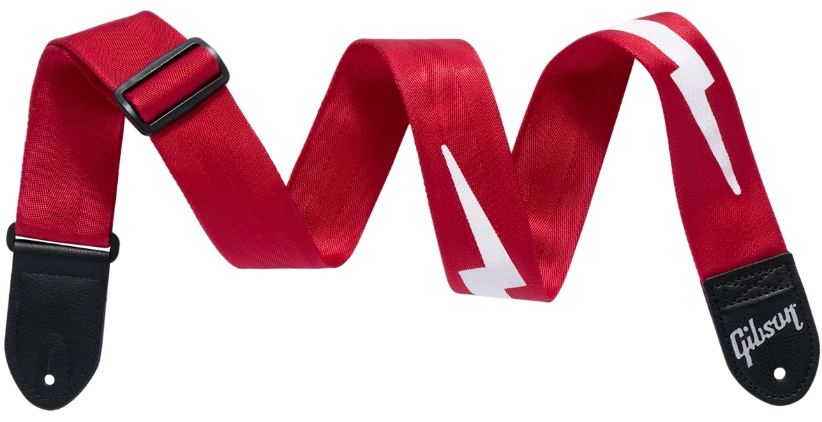 GIBSON ACCESSORIES THE LIGHTNING BOLT SEATBELT RED