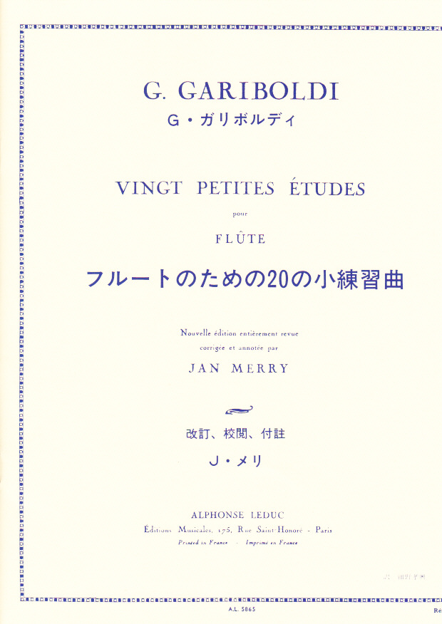 LEDUC GARIBOLDI G. - 20 PETITES ETUDES - FLUTE