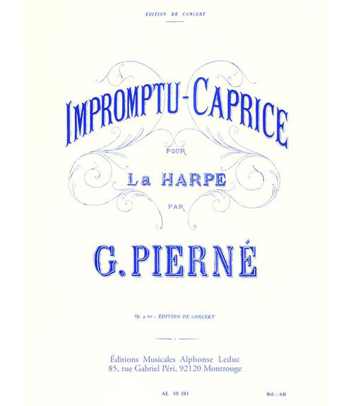 LEDUC PIERNE GABRIEL - IMPROMPTU-CAPRICE OP.9 TER - HARPE