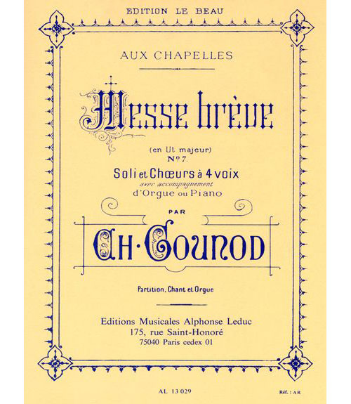 LEDUC GOUNOD CHARLES - MESSE BREVE - CHANT/PIANO 