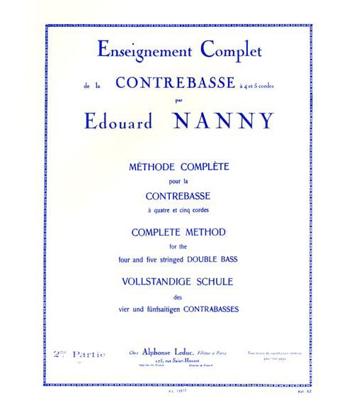 LEDUC NANNY EDOUARD - METHODE COMPLETE POUR LA CONTREBASSE A 4 ET 5 CORDES VOL.2