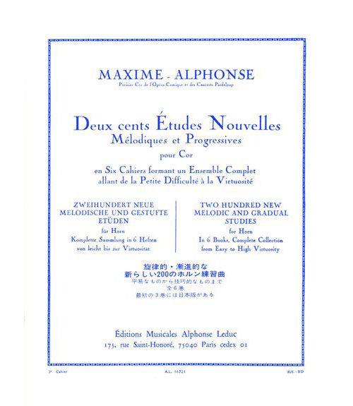 LEDUC MAXIME-ALPHONSE - 200 ETUDES VOL.3 - COR