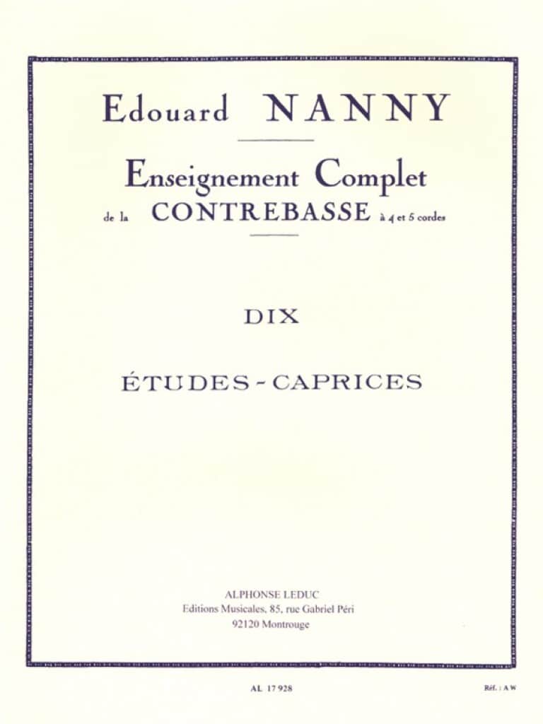 LEDUC NANNY EDOUARD - 10 ETUDES CAPRICES - CONTREBASSE