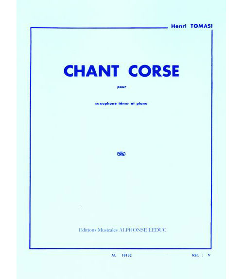 LEDUC Tomasi H. - Chant Corse - Saxophone Ténor