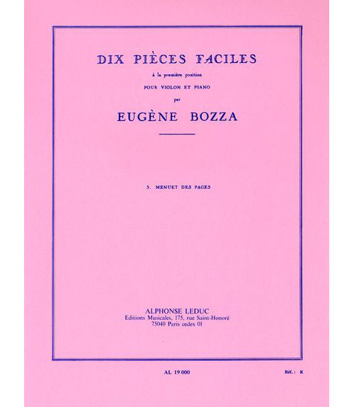 LEDUC BOZZA EUGENE - MENUET DES PAGES - VIOLON