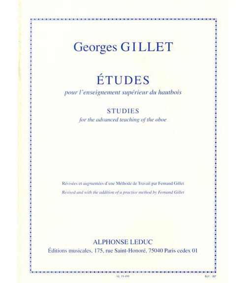 LEDUC GILLET - ETUDES POUR L'ENSEIGNEMENT - HAUTBOIS