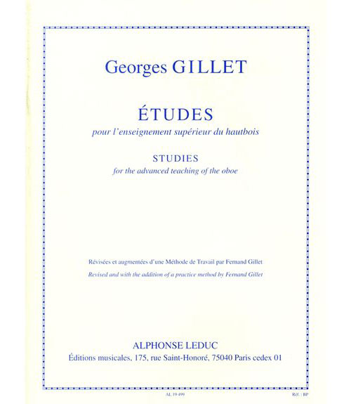 LEDUC GILLET - ETUDES POUR L'ENSEIGNEMENT - HAUTBOIS