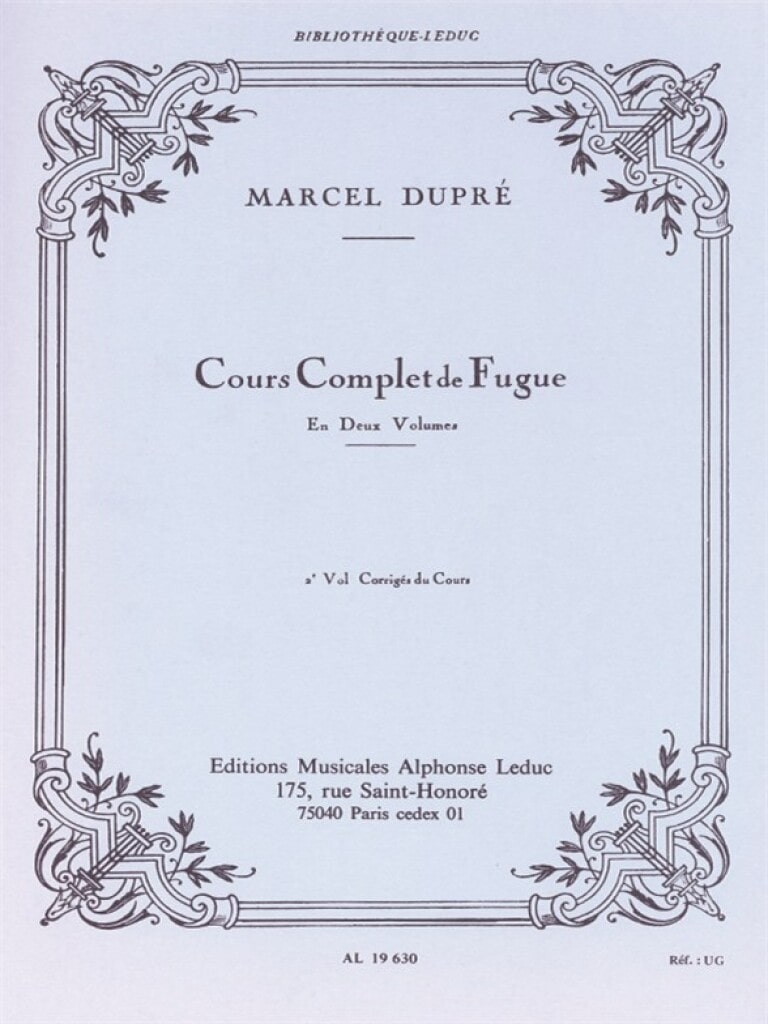 LEDUC DUPRE MARCEL - COURS COMPLET DE FUGUE VOL.2