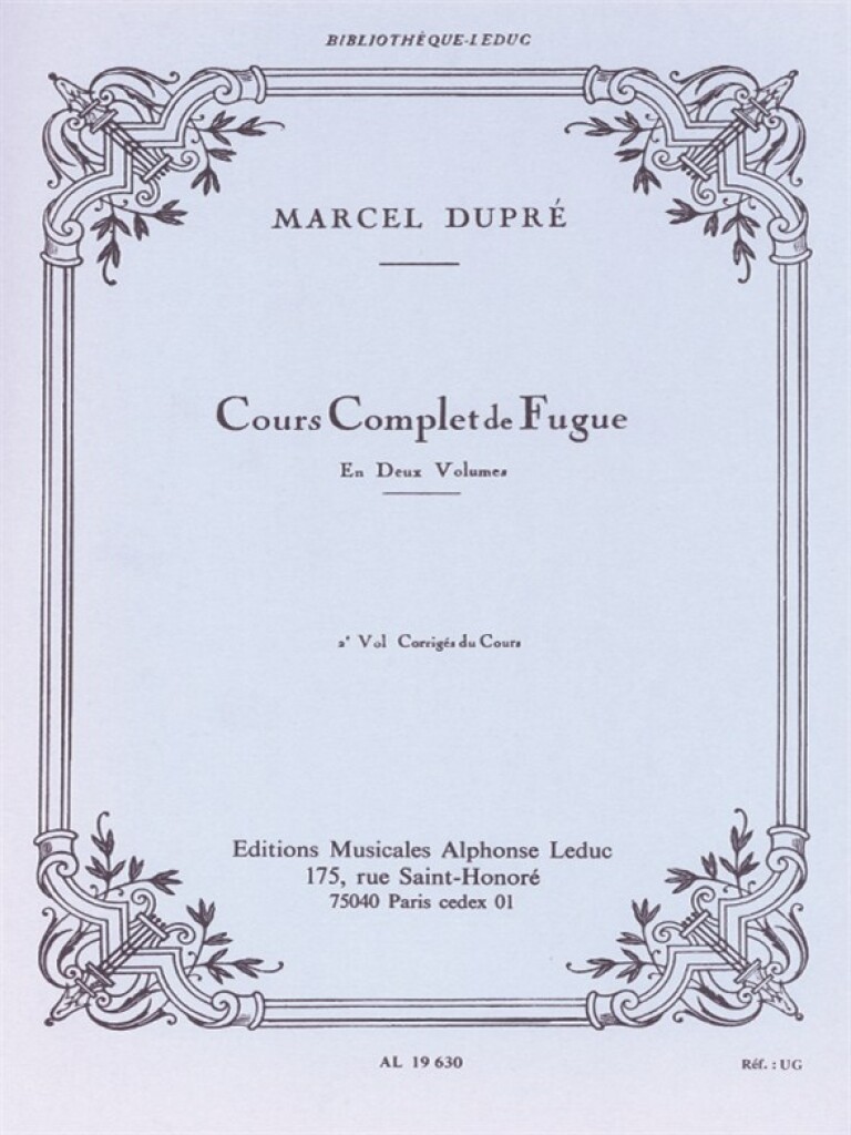 LEDUC Dupre Marcel - Cours Complet De Fugue Vol.2
