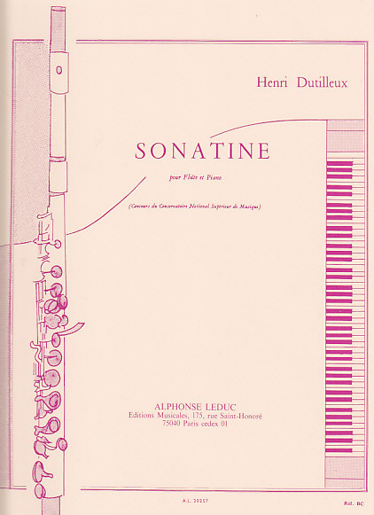 LEDUC DUTILLEUX H. - SONATINE - FLUTE ET PIANO